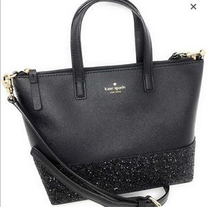 Kate Spade New York Ina Greta Court Glitter Crossbody Bag Top Handle Handbag